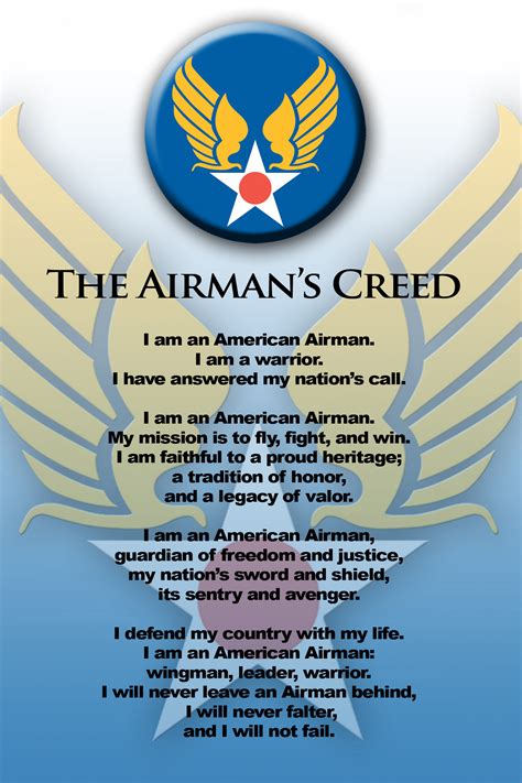 air force creed printable.